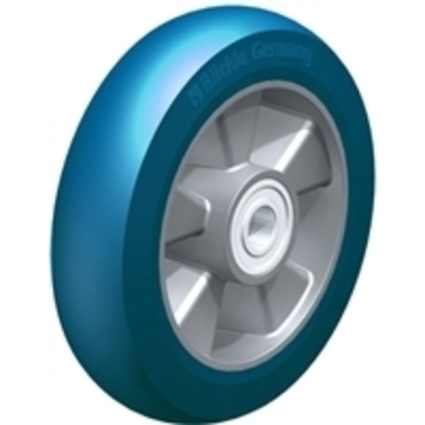Casterhq 8"x2" Heavy duty wheel W/ Blickle Besthane Soft polyurethane tread ALBS-200-20K-CO